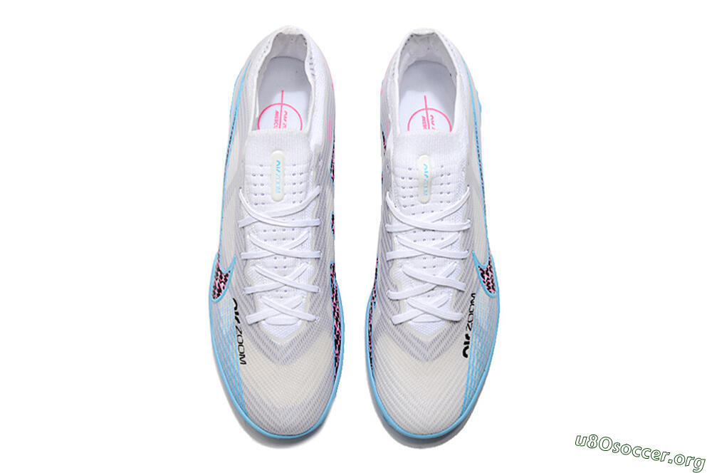 Nike Mercurial Vapor 15 Elite TF Football Shoes - White/Blue/Pink 5