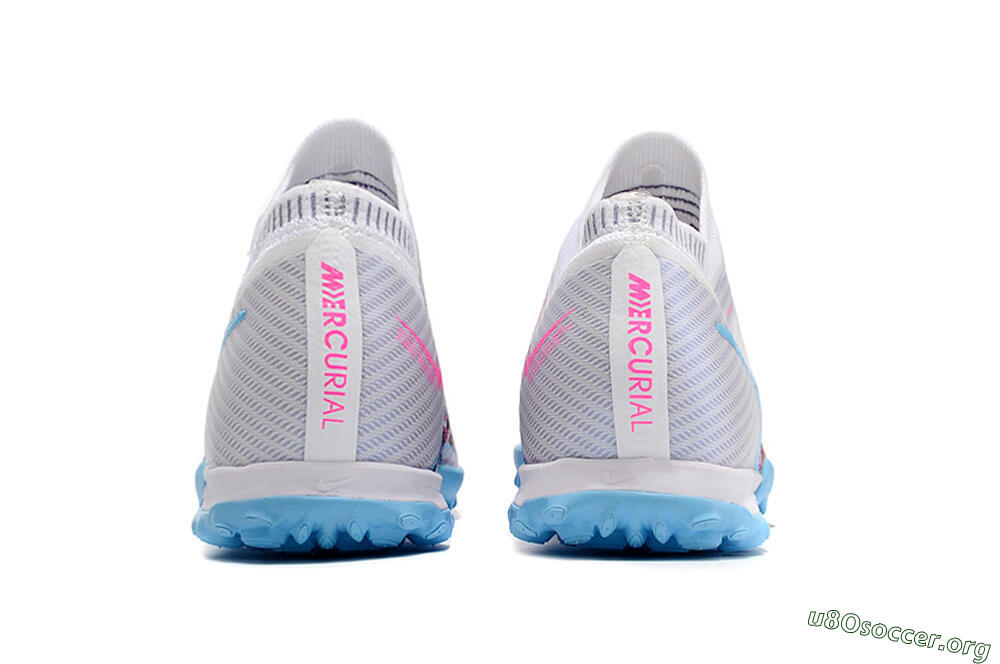 Nike Mercurial Vapor 15 Elite TF Football Shoes - White/Blue/Pink 6