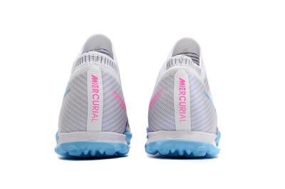 Nike Mercurial Vapor 15 Elite TF Football Shoes - White/Blue/Pink