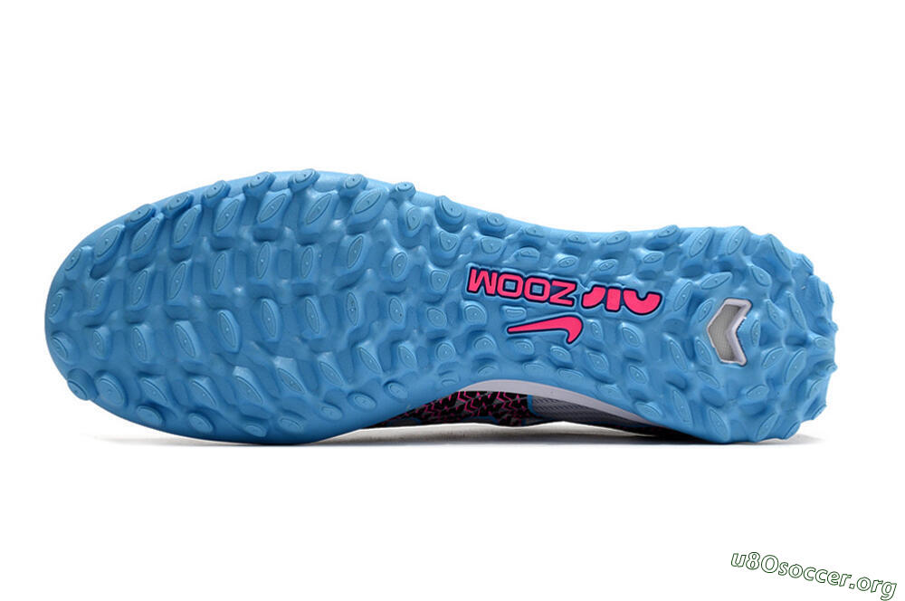 Nike Mercurial Vapor 15 Elite TF Football Shoes - White/Blue/Pink 7