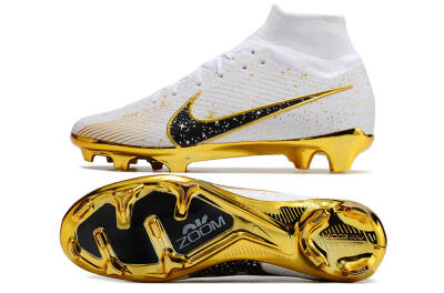 Nike Air Zoom Mercurial Superfly 9 Elite FG Football Boots - White/Black/Gold
