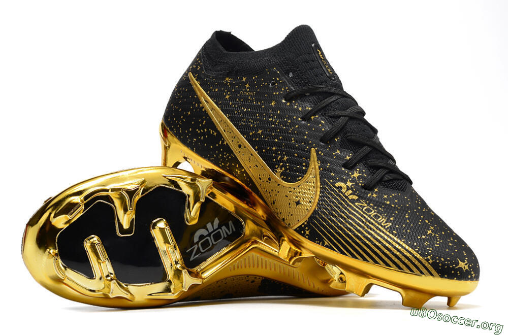 Nike Air Zoom Mercurial Vapor 15 Elite FG Football Boots - Black/Gold 0