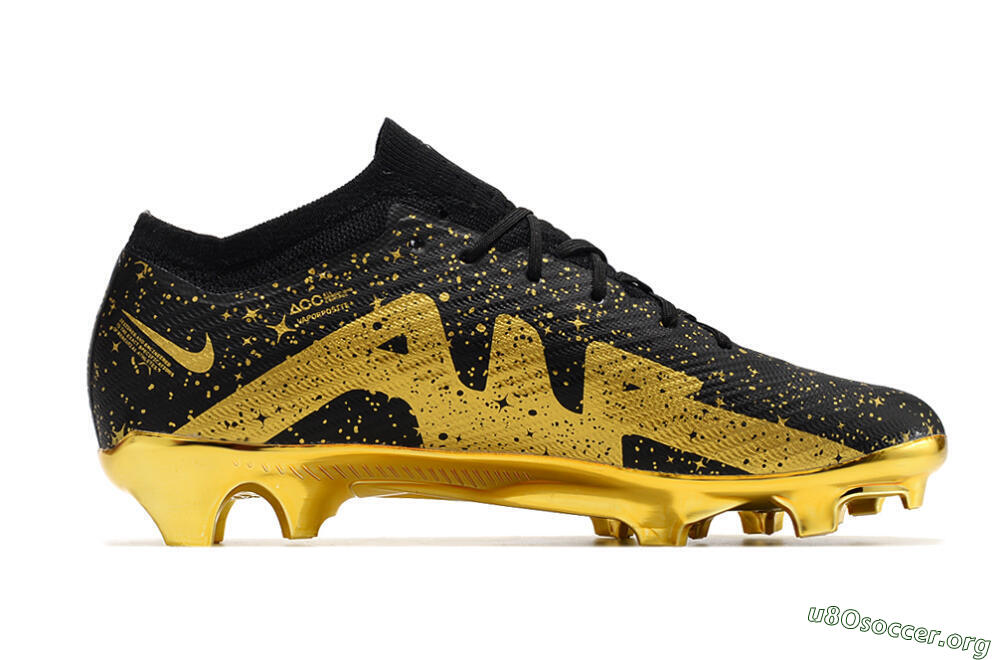 Nike Air Zoom Mercurial Vapor 15 Elite FG Football Boots - Black/Gold 4