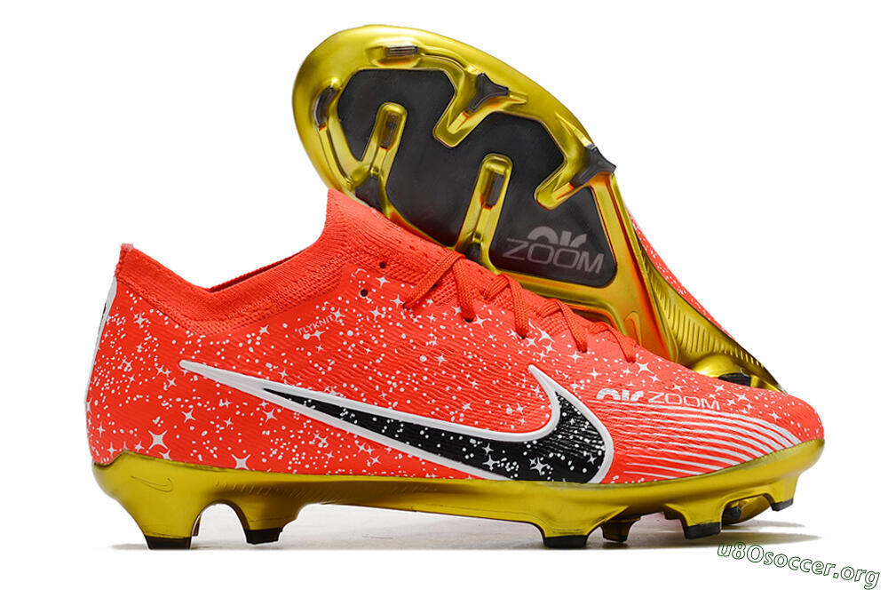 Nike Air Zoom Mercurial Vapor 15 Elite FG Football Boots - Red/Black/White 2