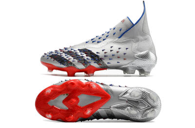 Adidas Predator Freak+ FG Football Boots - Silver/Black/Blue/Red