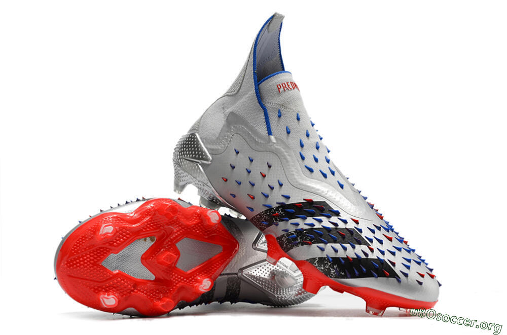 Adidas Predator Freak+ FG Football Boots - Silver/Black/Blue/Red 0