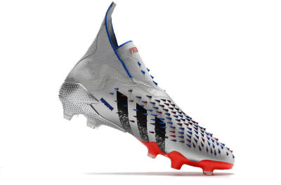 Adidas Predator Freak+ FG Football Boots - Silver/Black/Blue/Red
