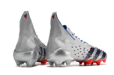 Adidas Predator Freak+ FG Football Boots - Silver/Black/Blue/Red
