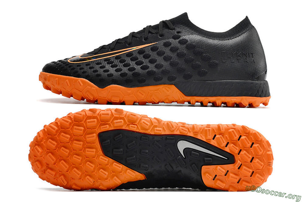 Nike Phantom Ultra Venom TF Football Shoes - Black/Orange 1