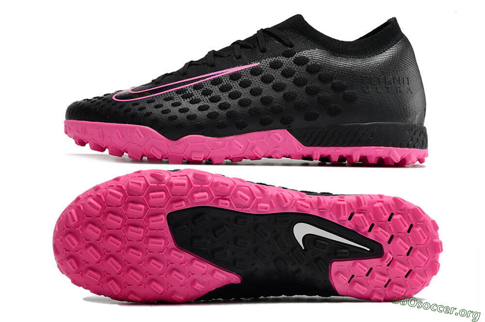 Nike Phantom Ultra Venom TF Football Shoes - Black/Pink 1