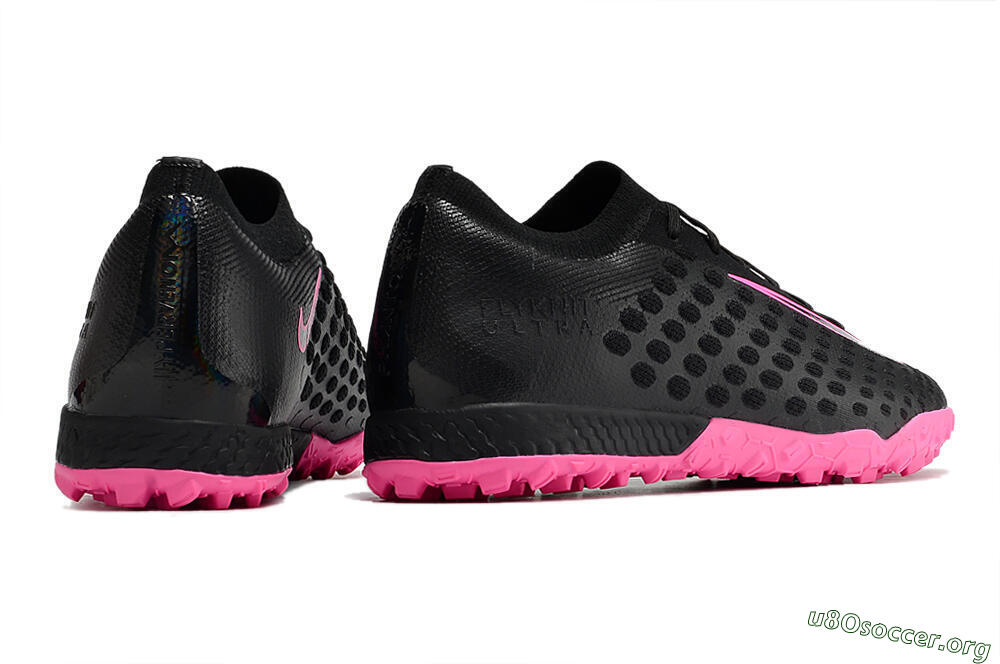 Nike Phantom Ultra Venom TF Football Shoes - Black/Pink 6