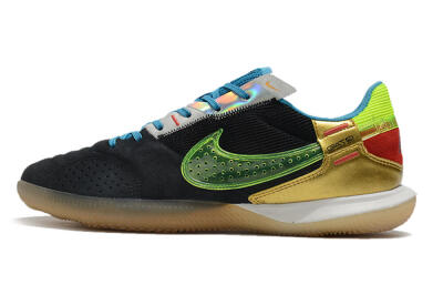 Nike Streetgato IC Football Shoes - Grey/Black/Green/Red