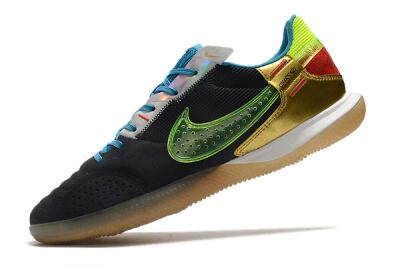 Nike Streetgato IC Football Shoes - Grey/Black/Green/Red