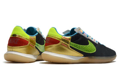 Nike Streetgato IC Football Shoes - Grey/Black/Green/Red