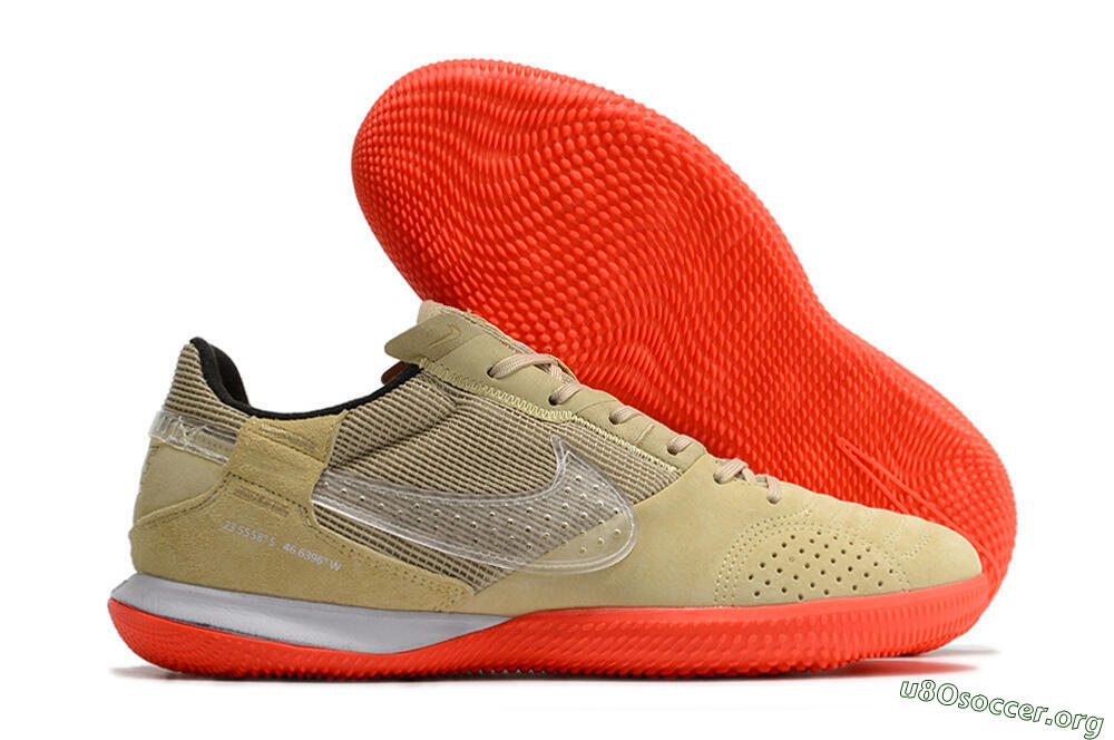 Nike Streetgato IC Football Shoes - Brown/Red/White 2