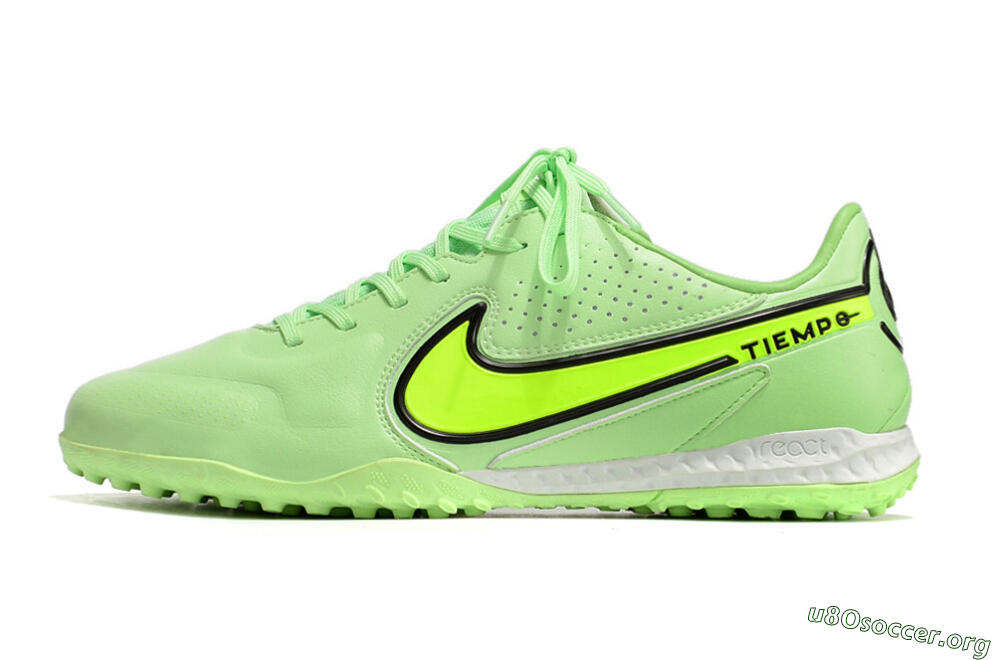 Nike React Tiempo Legend 9 Pro TF Football Shoes - Green/Black 3