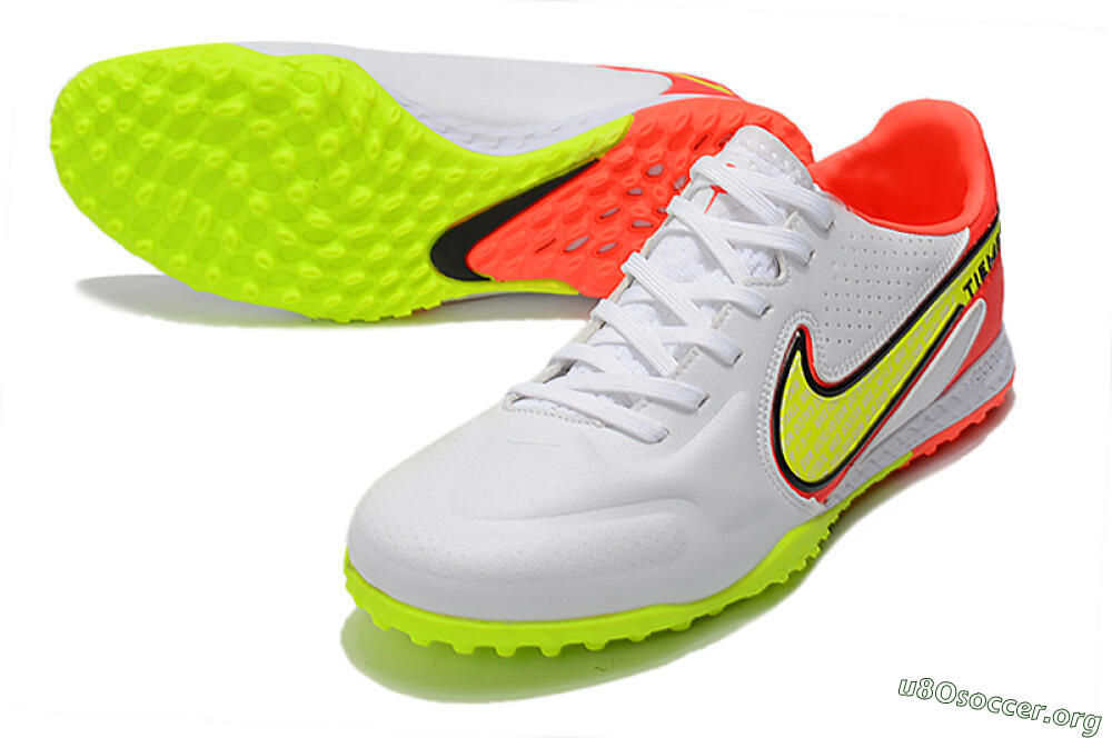 Nike React Tiempo Legend 9 Pro TF Football Shoes - White/Red/Yellow 0