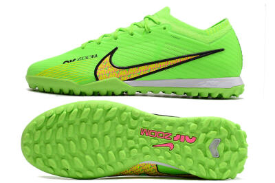Nike Air Zoom Mercurial Vapor 15 Elite TF Football Shoes - Green/Yellow/Pink