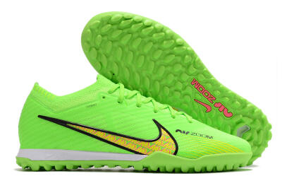 Nike Air Zoom Mercurial Vapor 15 Elite TF Football Shoes - Green/Yellow/Pink