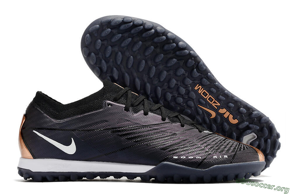 Nike Air Zoom Mercurial Vapor 15 Elite TF Football Shoes - Black/White 2