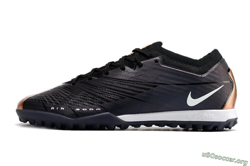 Nike Air Zoom Mercurial Vapor 15 Elite TF Football Shoes - Black/White 3