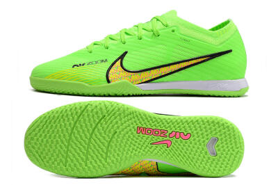 Nike Air Zoom Mercurial Vapor 15 Elite IC Football Shoes - Green/Yellow/Pink