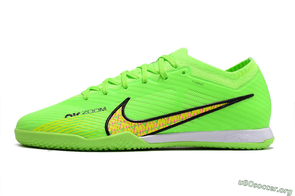 Nike Air Zoom Mercurial Vapor 15 Elite IC Football Shoes - Green/Yellow/Pink 3