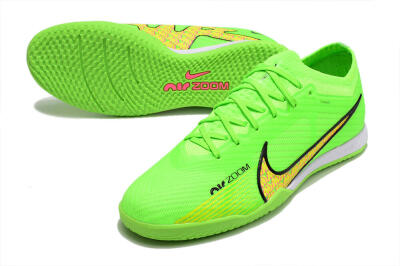 Nike Air Zoom Mercurial Vapor 15 Elite IC Football Shoes - Green/Yellow/Pink