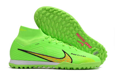 Nike Air Zoom Mercurial Superfly 9 Elite TF Football Shoes - Green/Yellow/Pink