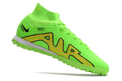 Nike Air Zoom Mercurial Superfly 9 Elite TF Football Shoes - Green/Yellow/Pink