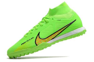 Nike Air Zoom Mercurial Superfly 9 Elite TF Football Shoes - Green/Yellow/Pink