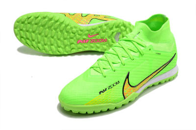Nike Air Zoom Mercurial Superfly 9 Elite TF Football Shoes - Green/Yellow/Pink