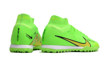 Nike Air Zoom Mercurial Superfly 9 Elite TF Football Shoes - Green/Yellow/Pink