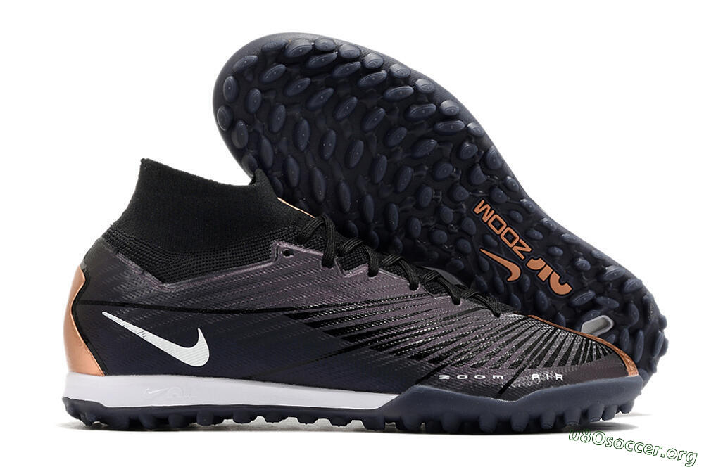 Nike Air Zoom Mercurial Superfly 9 Elite TF Football Shoes - Black/White 2