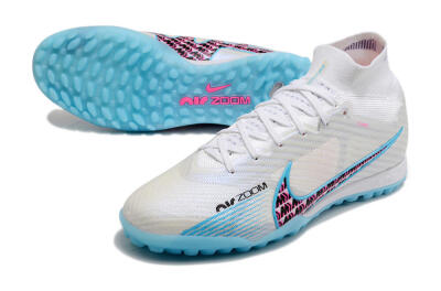 Nike Air Zoom Mercurial Superfly 9 Elite TF Football Shoes - White/Blue/Pink