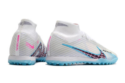 Nike Air Zoom Mercurial Superfly 9 Elite TF Football Shoes - White/Blue/Pink