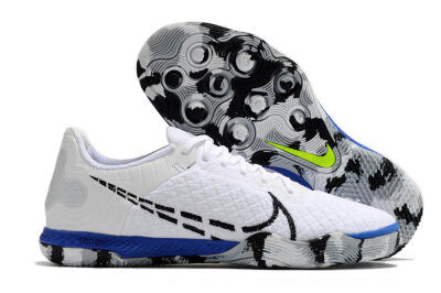 Nike Reactgato IC Football Shoes - White/Black/Blue