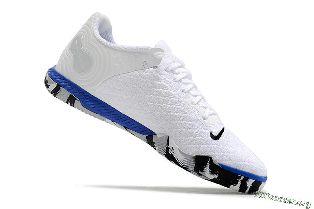 Nike Reactgato IC Football Shoes - White/Black/Blue 4