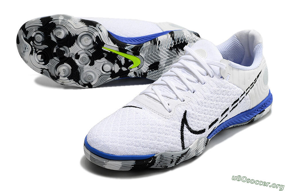 Nike Reactgato IC Football Shoes - White/Black/Blue 0