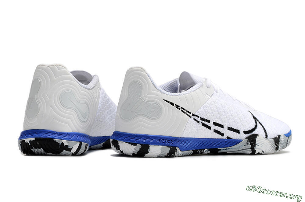 Nike Reactgato IC Football Shoes - White/Black/Blue 6