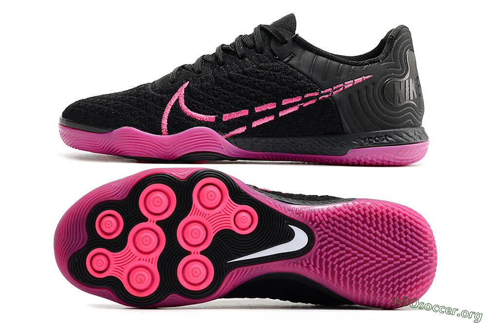 Nike Reactgato IC Football Shoes - Black/Pink 1