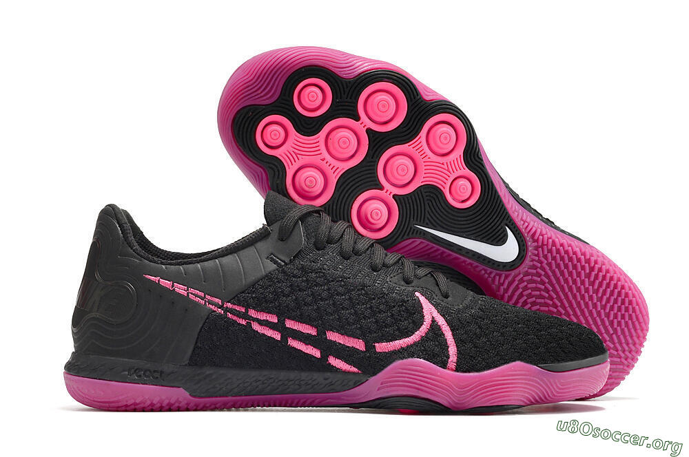 Nike Reactgato IC Football Shoes - Black/Pink 2