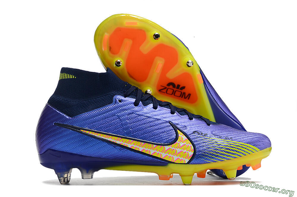 Nike Air Zoom Mercurial Superfly 9 Elite SG Football Boots - Blue/Yellow/Pink 2