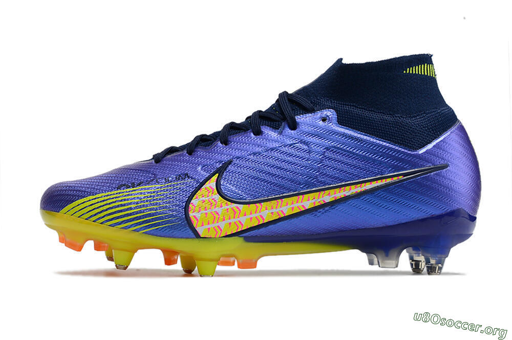Nike Air Zoom Mercurial Superfly 9 Elite SG Football Boots - Blue/Yellow/Pink 3