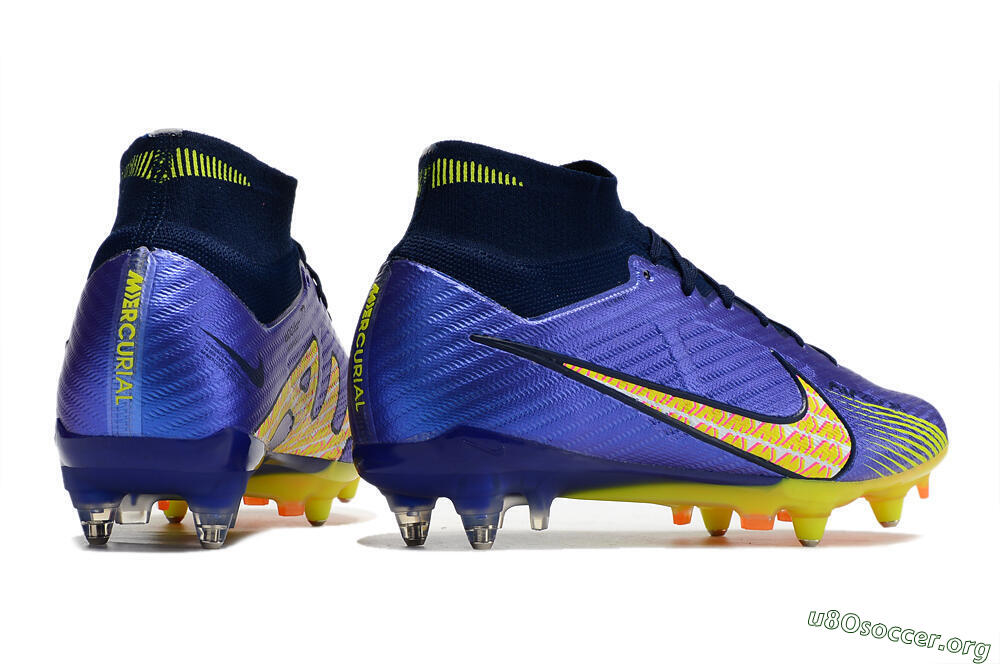 Nike Air Zoom Mercurial Superfly 9 Elite SG Football Boots - Blue/Yellow/Pink 6