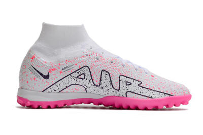 Nike Air Zoom Mercurial Superfly 9 Elite TF Football Shoes - White/Black/Pink