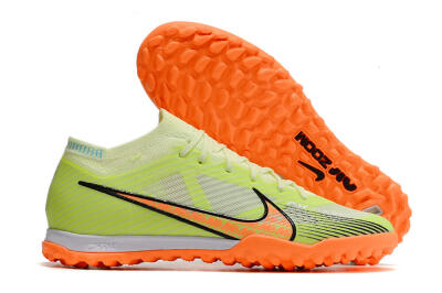 Nike Air Zoom Mercurial Vapor 15 Elite TF Football Shoes - Green/Black/Orange