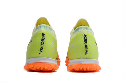 Nike Air Zoom Mercurial Vapor 15 Elite TF Football Shoes - Green/Black/Orange