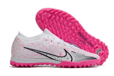 Nike Air Zoom Mercurial Vapor 15 Elite TF Football Shoes - White/Black/Pink