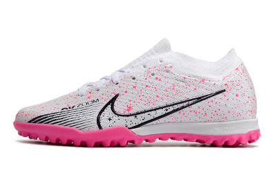 Nike Air Zoom Mercurial Vapor 15 Elite TF Football Shoes - White/Black/Pink